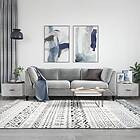 vidaXL Soffbord 2 st betonggrå 50x50x40 cm konstruerat trä 829341
