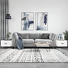vidaXL Soffbord 2 st vit högglans 50x50x40 cm konstruerat trä 829417