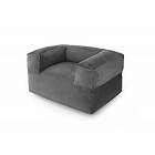 PuskuPusku Moog Barcelona sammetsfåtölj OEKO-TEX (Färg: Dark Grey)