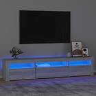 vidaXL TV Stand med LED-belysning grå sonoma 195x35x40 cm 3152744