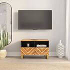 vidaXL TV Stand brun och svart 105x33.5x46 cm massivt mangoträ 356784