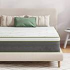 Novilla 6FT Super King Mattress 10 Inch Deep Pocket Sprung Mattresses, CertiPUR-US Memory Foam Hybird Mattress, Skin-friendly Soft & Durable