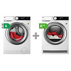 AEG Lr833w96w & Tr833a84e Kombinerad Tvätt/tork Vit