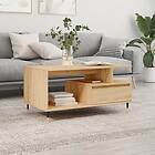 vidaXL Soffbord sonoma-ek 90x49x45 cm konstruerat trä 831015