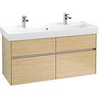 Villeroy & Boch Tvättställsskåp Collaro 115 cm med 4 Lådor för Inbyggt Skåpstvättställ C01200DH-V