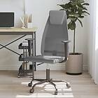 vidaXL Office Chair grå nättyg och konstläder 353024