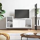 vidaXL TV-benk vit högglans 100x35x55 cm konstruerat trä 831318