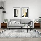 vidaXL Sidobord 2 st brun ek 50x46x50 cm konstruerat trä 830923