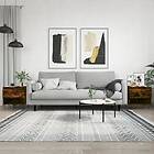 vidaXL Soffbord 2 st rökfärgad ek 50x46x50 cm konstruerat trä 830919