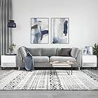 vidaXL Soffbord 2 st vit 50x46x50 cm konstruerat trä 830925