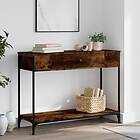 vidaXL Avlastningsbord rökfärgad ek 100x34,5x75 cm konstruerat trä 834162