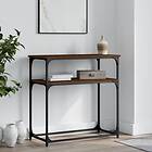 vidaXL Avlastningsbord brun ek 75x35,5x75 cm konstruerat trä 834074