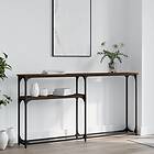 vidaXL Avlastningsbord brun ek 145x22,5x75 cm konstruerat trä 834099