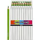 Creativ Company Färgpennor Colortime Jumbo 12 st/1 Förp färgpennor, ljusgrön, L: 17,45 cm, kärna 5 mm, JUM 38178