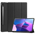 Inskal Lenovo Tab P12 Pro Tri-Fold Leather Case Svart