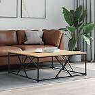 vidaXL Soffbord sonoma-ek 100x100x40 cm konstruerat trä 835365