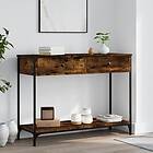 vidaXL Avlastningsbord rökfärgad ek 100x34,5x75 cm konstruerat trä 834172