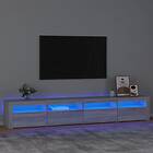 vidaXL TV-benk med LED-belysning grå sonoma 240x35x40 cm 3152768