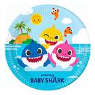 Globos Europe Papperstallrikar Baby Shark 8-pack