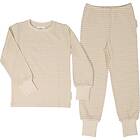 Geggamoja Tvådelad Pyjamas Bambu Classic Vit/Beige 74/80