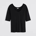 Filippa K Cotton Stretch Scoop Neck Top Dam