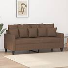 vidaXL 2-sitssoffa brun 140 cm tyg 359270