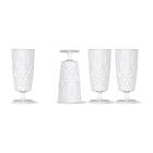 Sagaform Picknick Champagneglass plast 4-pack Vit