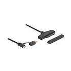 DeLock USB zu SATA 6 Gb/s Konverter mit USB Type-C oder USB Typ-A Anschluss (61042)