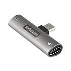 Power StarTech.com USB-C-ljud- och laddningsadapter USB-C ljudadapter med TRRS-hörlurs-/headsetuttag på 3,5 mm och 60 W USB Type-C Delivery 
