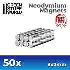 Green Stuff World Neonydium Magnets 3x2mm 50p (N52)