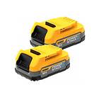 Dewalt Batteri DCBP034E2-XJ Powerstack; 18 V; 1.7 Ah; Li-ion; 2 st.