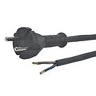 Z 2404581 Sladdställ rak, svart H07RN, F 2X1,5, 2 meter
