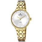 Festina F20601/1 Ladies Gold-Toned W/CZ Set & Steel Watch