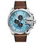 Diesel DZ4657 Men's Mega Chief (51mm) Blue Dial Brown Watch