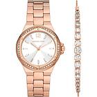 Michael Kors MK1053SET Lennox Pavé Rose Gold-Tone and Watch