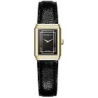 Herbelin 17577P04N Art Deco Black Dial Black Leather Watch