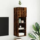 vidaXL TV Stand med LED-belysning rökfärgad ek 30.5x30x90 cm 837009