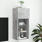 vidaXL TV Stand med LED-belysning betonggrå 40.5x30x90 cm 837049