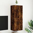 vidaXL Väggmonterad TV Stand rökfärgad ek 40.5x30x102cm konstruerat trä 836935