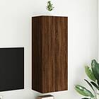 vidaXL Väggmonterad TV Stand brun ek 40.5x30x102 cm konstruerat trä 836937