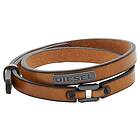 Diesel DX0984040 COILED STACKABLES Brown Leather Bracelet Jewellery