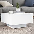 vidaXL Soffbord med LED vit 55x55x31 cm 836574