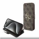 Guess Iphone 15 Pro Pu Läder 4g Folio Fodral Big Metal Logo