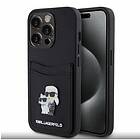 Karl Lagerfeld PU Saffiano Card Slot Metal and Choupette Fodral till iPhone 15 P