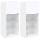 vidaXL TV Stand med LED-belysning 2 st vit 40.5x30x90 cm 837044
