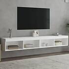 vidaXL TV Stand med LED-belysning 2 st vit 100x30x30 cm 837156