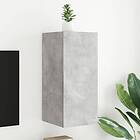 vidaXL Väggmonterad TV Stand LED betonggrå 30.5x35x70 cm 837238