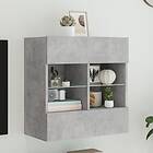 vidaXL Väggmonterad TV Stand LED betonggrå 58.5x30x60.5 cm 837095