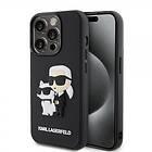 Karl Lagerfeld iPhone 13 Pro Skal 3D Rubber & Choupette Svart
