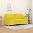 vidaXL 2-sitssoffa ljusggul 140 cm tyg 359483